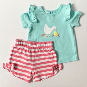 Baby girl shorts and tee set